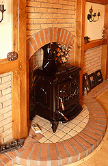 Fireplace brickwork